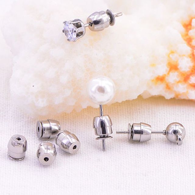 10Pcs Secure Earring Lock Earring Back Safe Ear Studs Nuts Earings